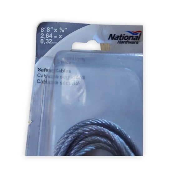 National Hardware 8'8" x 1/8" Stainless Steel Cable Rope with Carabiner and Loop - Picture 2 of 13